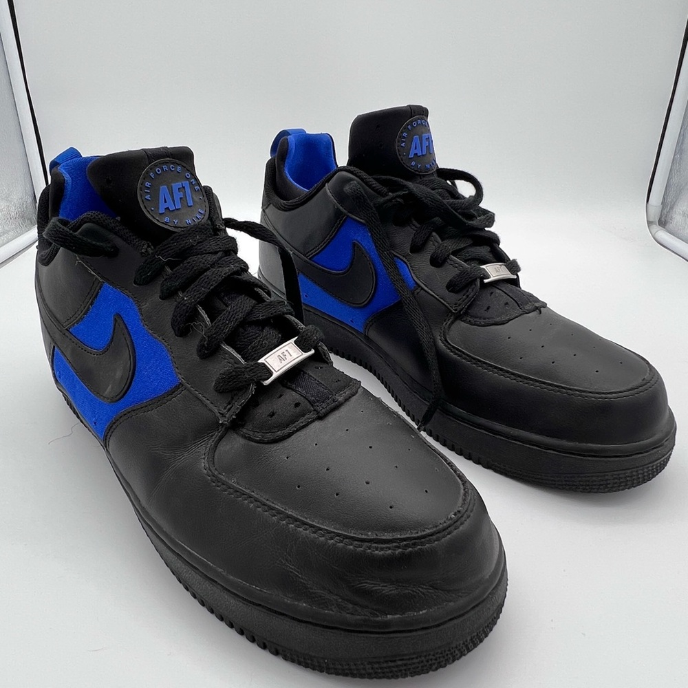 Nike Air Force 1 Sneakers - Black/Blue - Mens Size 13